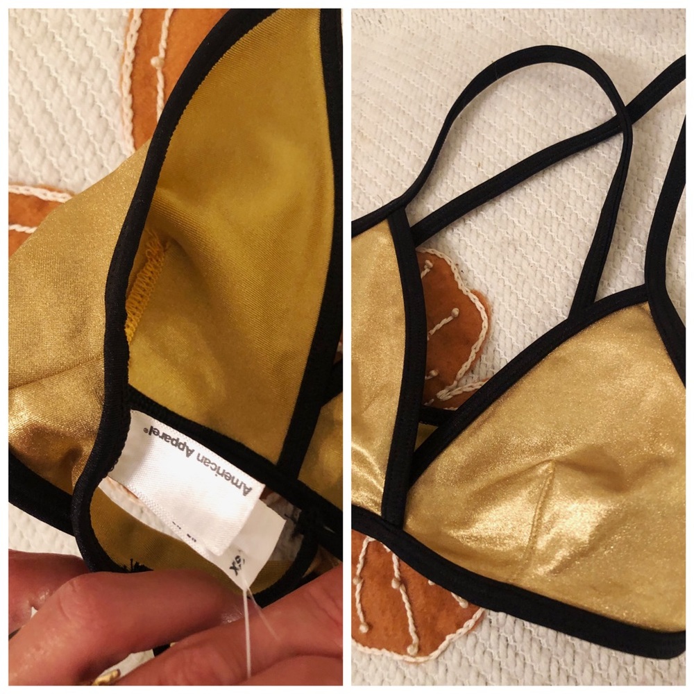 NWT American Apparel 🤎 gold shiny bra - Picture 3 of 4